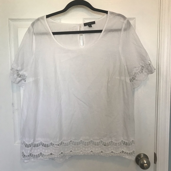 Lane Bryant Tops - Lane Bryant Lace Trim Blouse Lane Bryant Tops - Lane Bryant Lace Trim Blouse